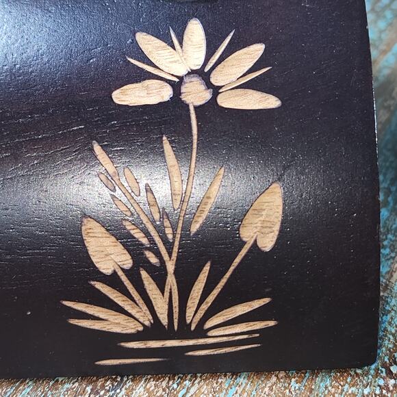 Boho Chic Wooden Floral Candle Holders Set/3 - Hand Carved Arch Tea Light Trio - Picture 4 of 10